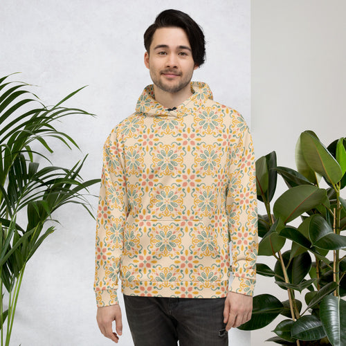 Folk Cross Tile AOP Hoodie mockup 1 pattern preview