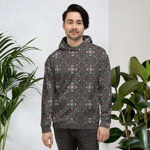 Psychedelic Damask AOP Hoodie mockup 1 pattern preview