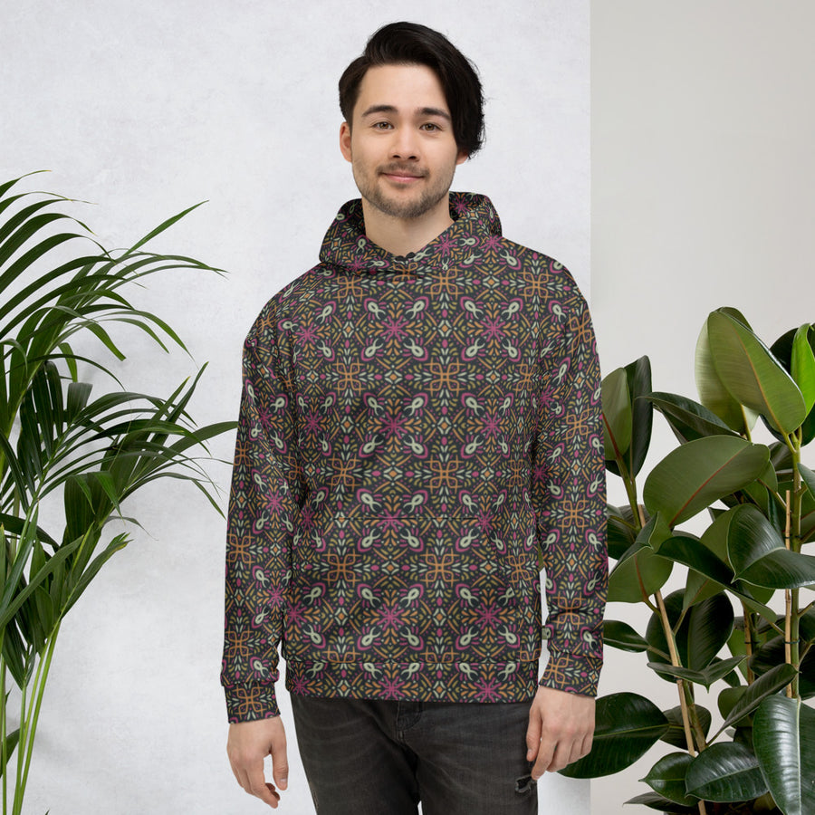 Disco Cross AOP Hoodie mockup 1