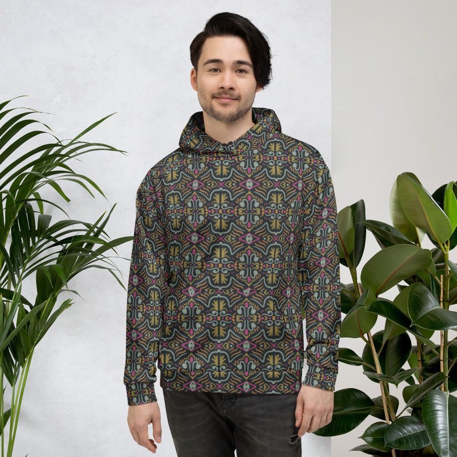 Dark Folk Eye AOP Hoodie mockup 1