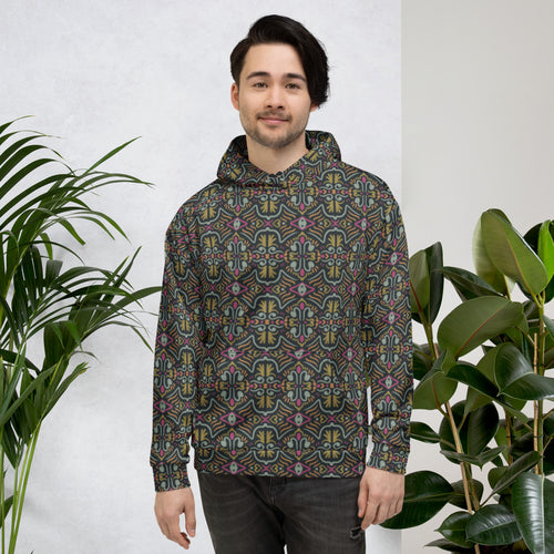 Dark Folk Eye AOP Hoodie mockup 1 pattern preview