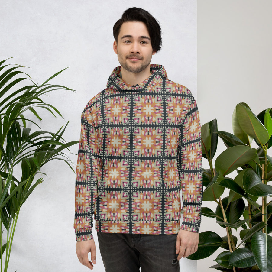 Inkblot Medallion AOP Hoodie mockup 1