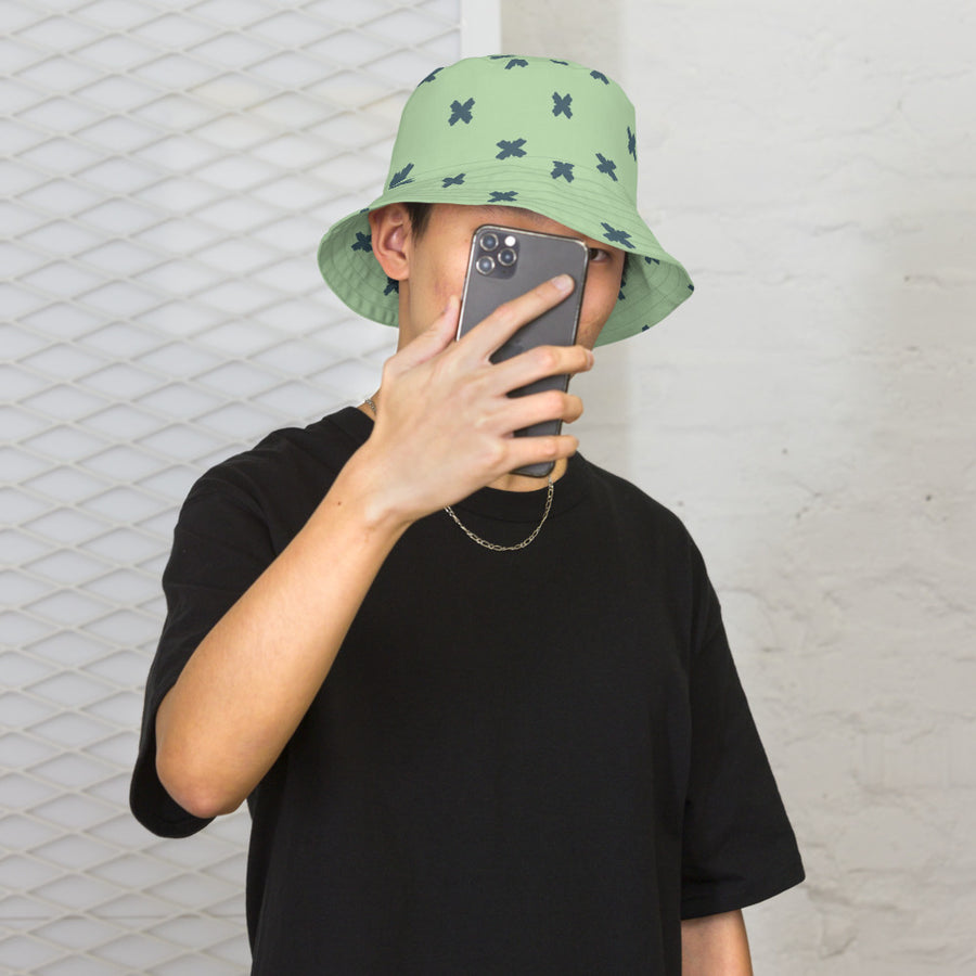Coachella Butterfly Mint AOP Bucket Hat mockup 1