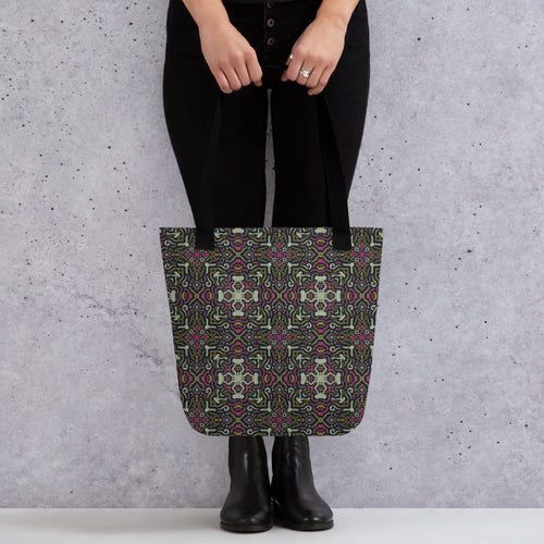 Psychedelic Damask Tote Bag mockup 1 pattern preview