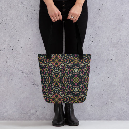 Disco Stripe Tote Bag mockup 1 pattern preview