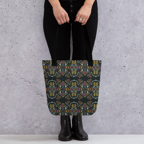 Folk Totem Tote Bag mockup 1 pattern preview
