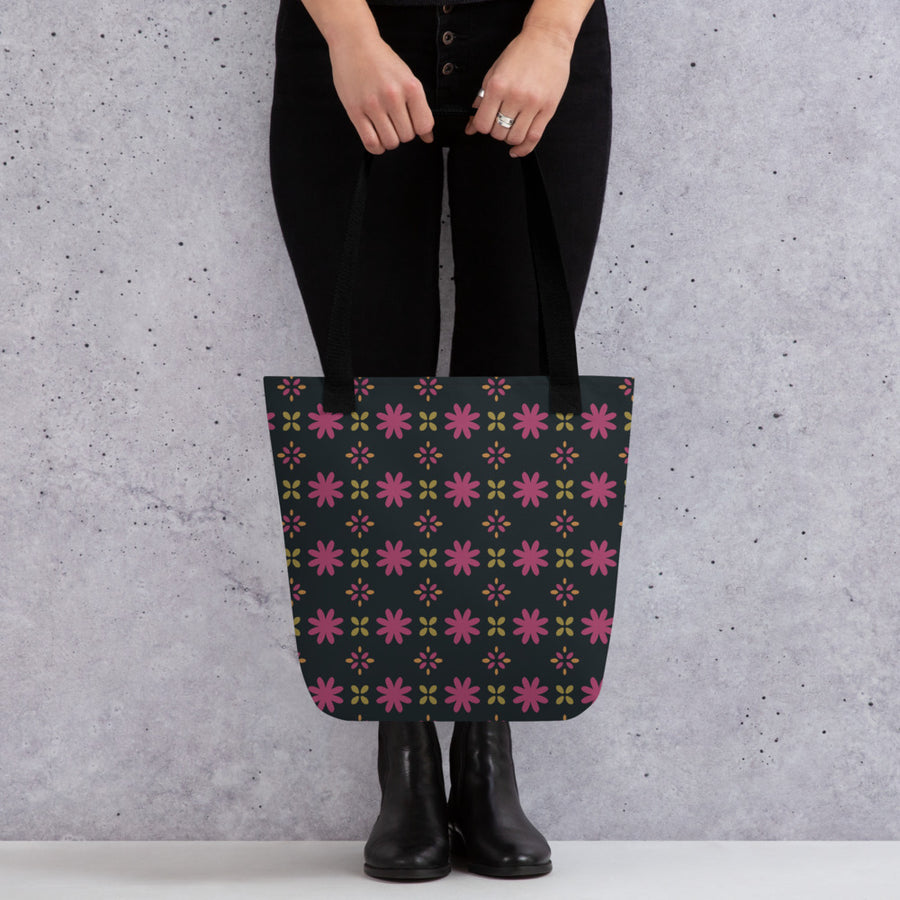 Disco Petal Scatter Tote Bag mockup 1