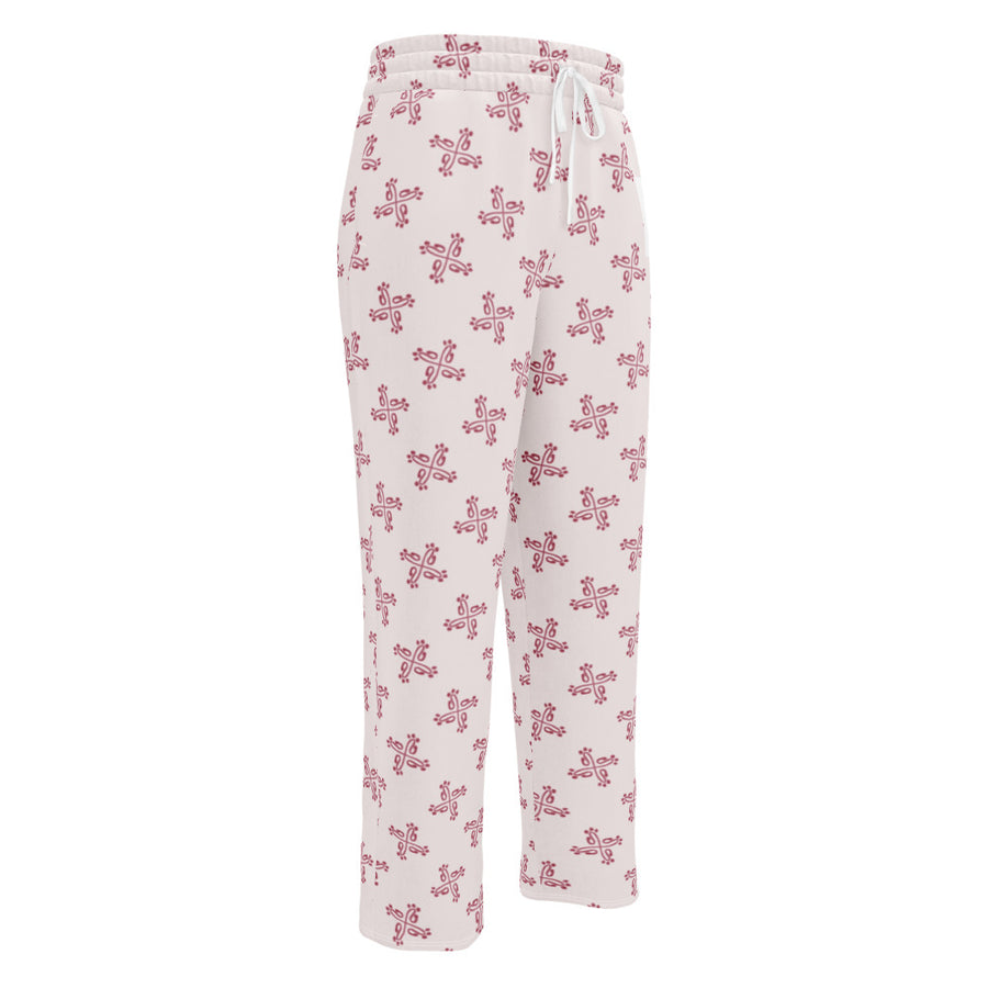 Alison Red Intentions AOP Wide-Leg Joggers mockup 1