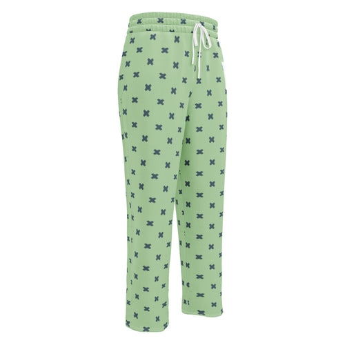 Coachella Butterfly Mint AOP Wide-Leg Joggers mockup 1 pattern preview