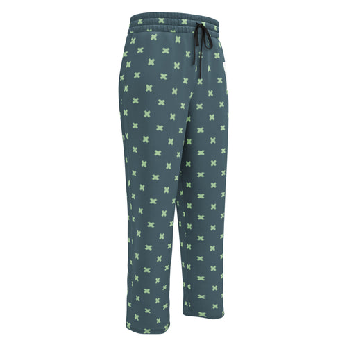 Coachella Butterfly Slate Mint AOP Wide-Leg Joggers mockup 1 pattern preview