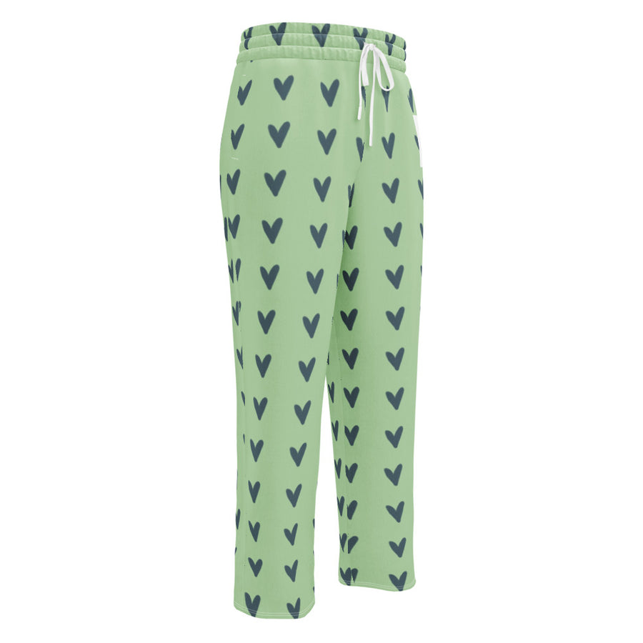 Coachella Puppy Love Lavender AOP Wide-Leg Joggers mockup 1