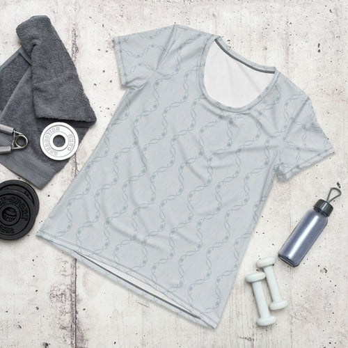 Misty Damsel The Vines Know AOP Women's Athletic T-Shirt mockup 1 pattern preview
