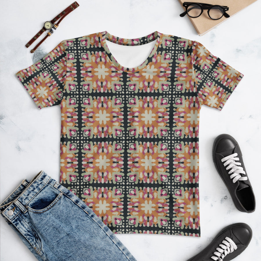 Inkblot Medallion AOP Women's T-Shirt mockup 1