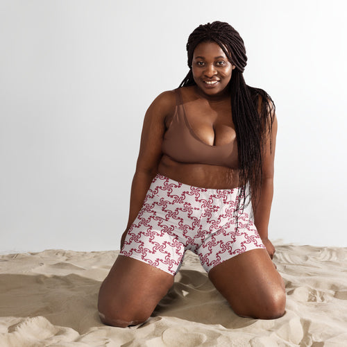 Alison Kitchen Tangle AOP Biker Shorts mockup 1 pattern preview