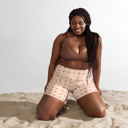 Delicate Romance 1 AOP Biker Shorts mockup 1 pattern preview