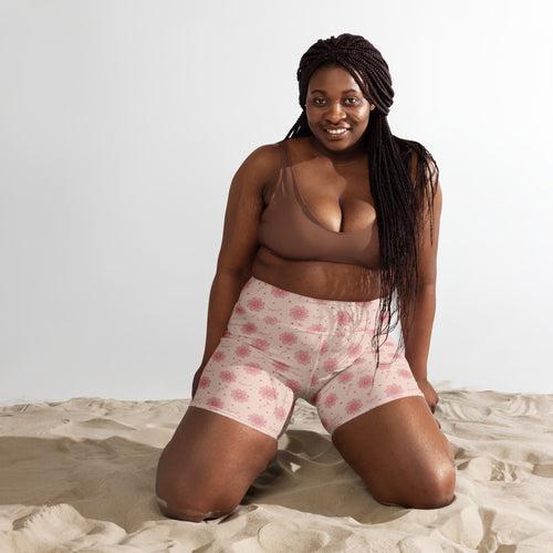 Delicate Romance 5 AOP Biker Shorts mockup 1 pattern preview