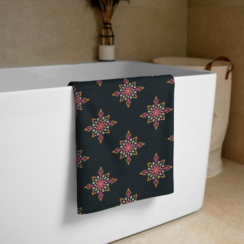Dot Medallion Beach Towel mockup 1 pattern preview