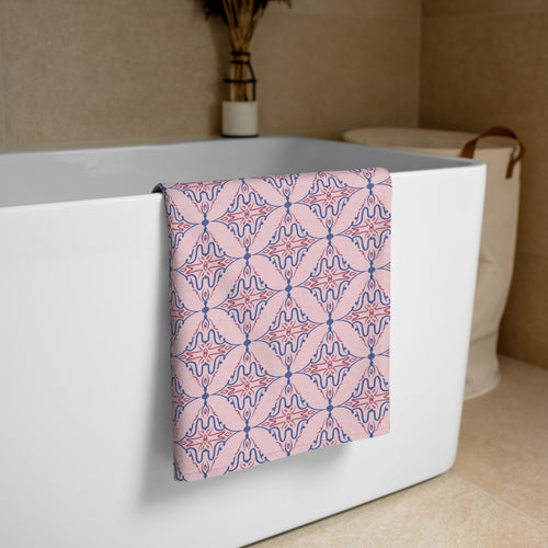Butterfly Vine Beach Towel mockup 1 pattern preview