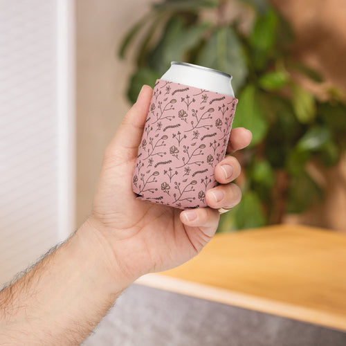Mocha Sprig Can Cooler mockup 1 pattern preview