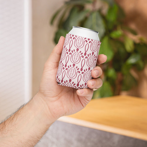 Alison Petal Throne Can Cooler mockup 1 pattern preview