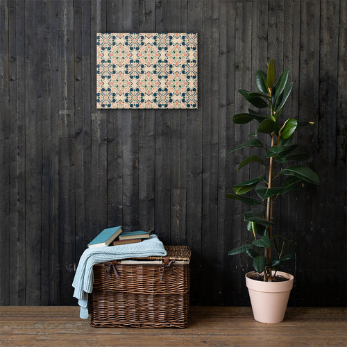 Garden Navy Canvas mockup 1 pattern preview