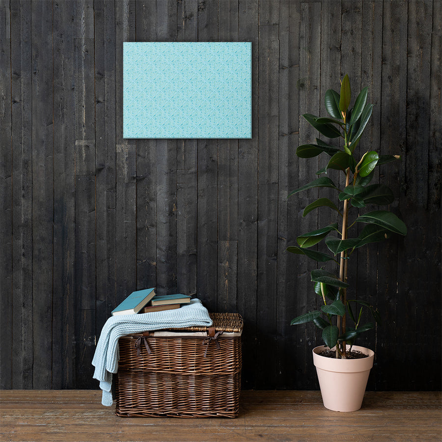 Aqua Vine Scatter Canvas mockup 1