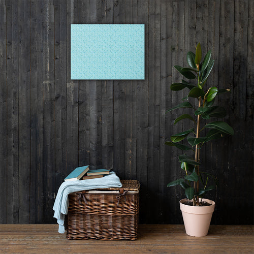 Aqua Vine Scatter Canvas mockup 1 pattern preview