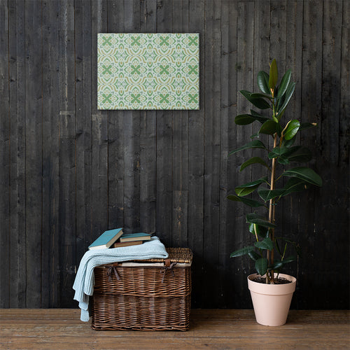 Mint Folk Canvas mockup 1 pattern preview