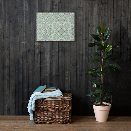 Mint Botanical Canvas mockup 1 pattern preview