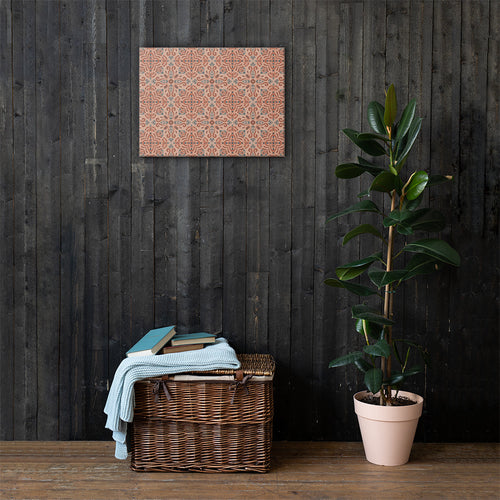 Terracotta Navy Tile Canvas mockup 1 pattern preview