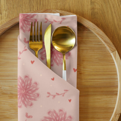 Delicate Romance 5 Cloth Napkin Set mockup 1 pattern preview