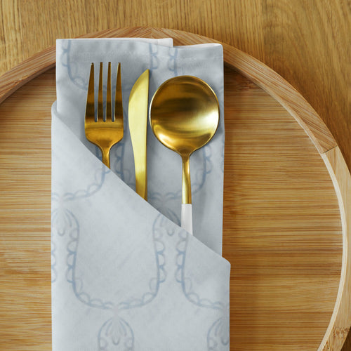 Misty Damsel Curtains Closed Cloth Napkin Set mockup 1 pattern preview