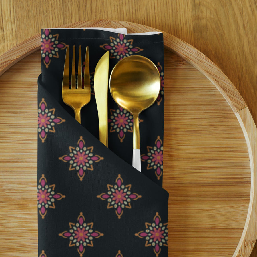 Dot Medallion Cloth Napkin Set mockup 1