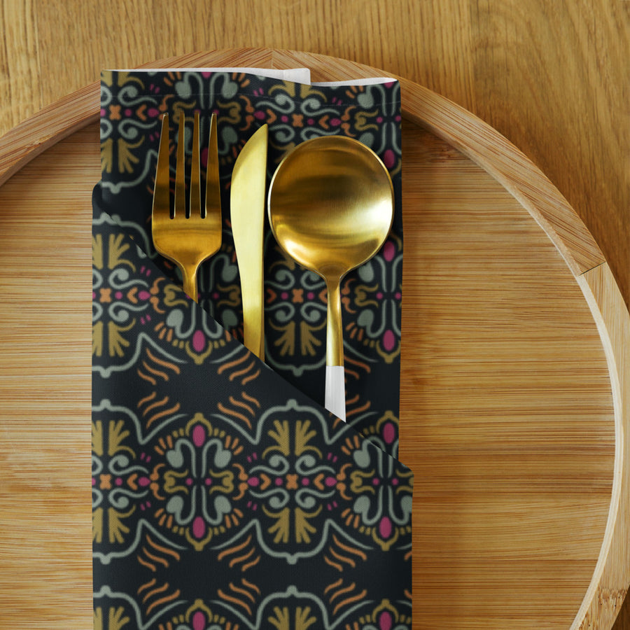 Folk Totem Cloth Napkin Set mockup 1