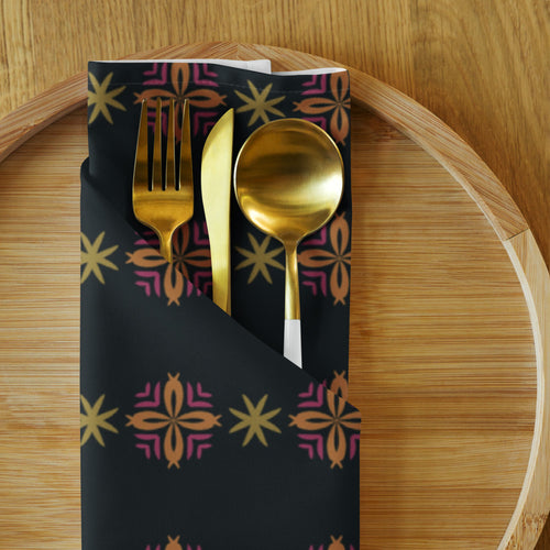 Disco Star Scatter Cloth Napkin Set mockup 1 pattern preview