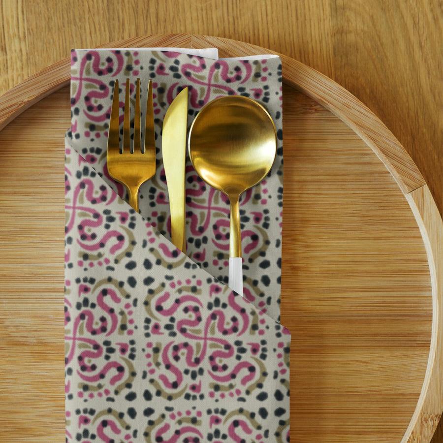 Serpentine Tile Cloth Napkin Set mockup 1