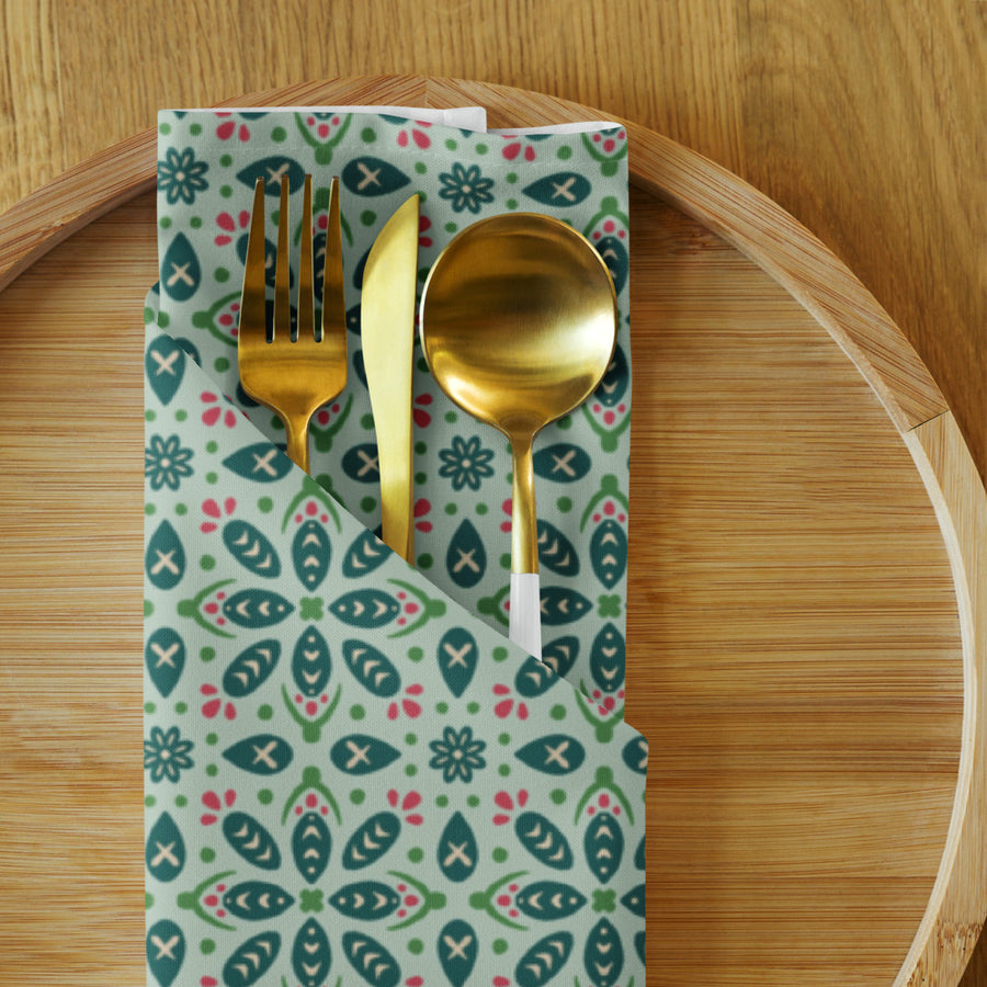 Leaf Souk Cloth Napkin Set mockup 1