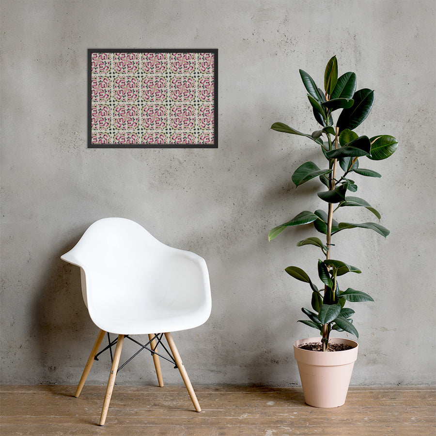 Serpentine Tile Framed Matte Poster mockup 1