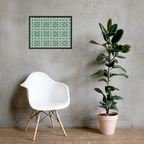 Leaf Souk Framed Matte Poster mockup 1 pattern preview