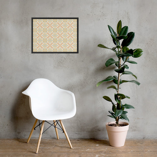 Picnik Clover Framed Matte Poster mockup 1 pattern preview
