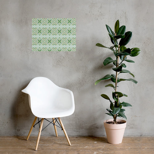 Olive Butterfly Matte Poster mockup 1 pattern preview