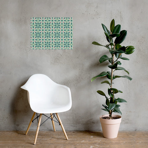 Leaf Souk Matte Poster mockup 1 pattern preview