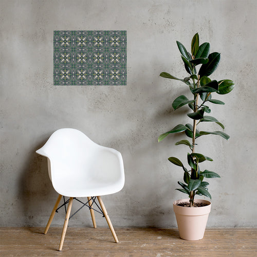 Midnight Folk Tile Matte Poster mockup 1 pattern preview