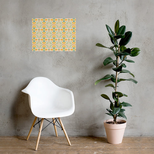 Sunshine Petal Matte Poster mockup 1 pattern preview