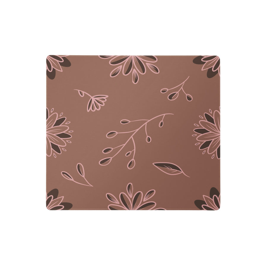 Mocha Botanical Mouse Pad mockup 1