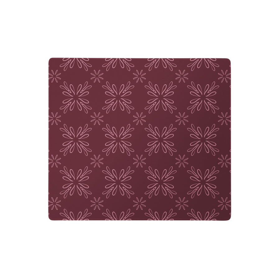 Burgundy Daisy Mouse Pad mockup 1
