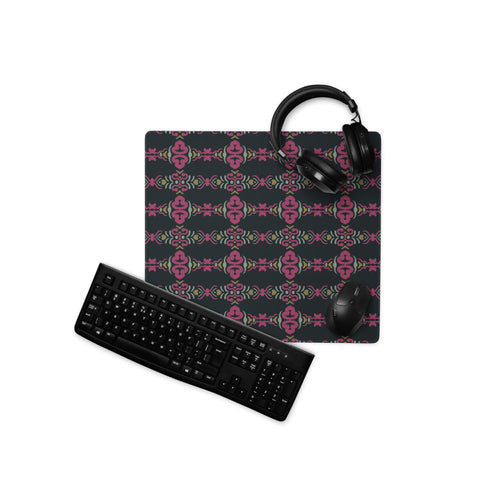 Magenta Baroque Mouse Pad mockup 2 pattern preview