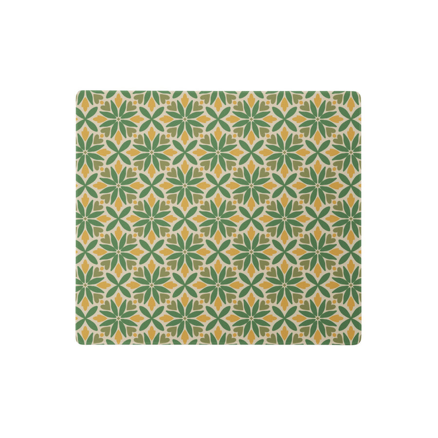 Green Petal Tile Mouse Pad mockup 1