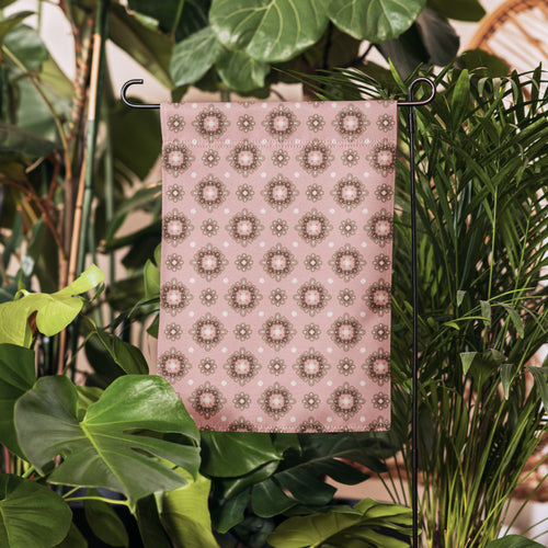 Mocha Medallion Garden Flag mockup 1 pattern preview