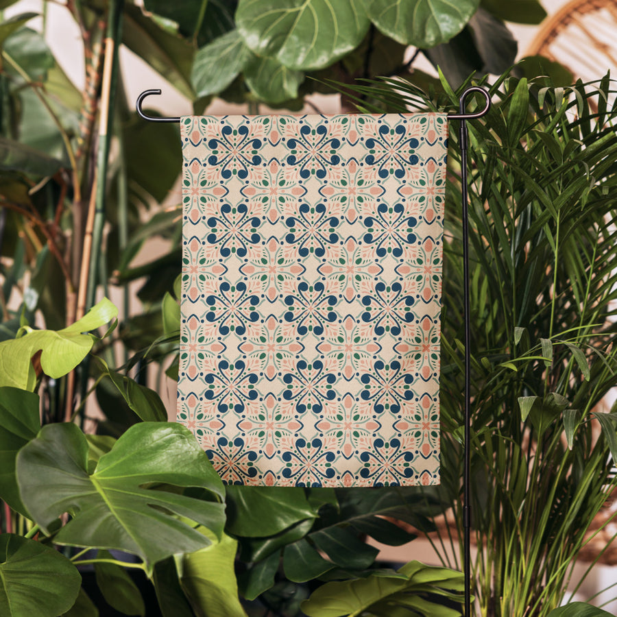 Garden Navy Garden Flag mockup 1